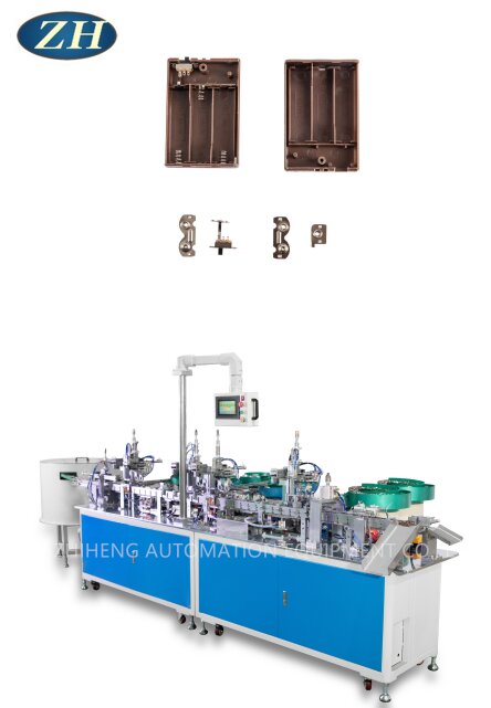 Alimentación automática de la máquina de ensamblaje de caja de batería para tres baterías